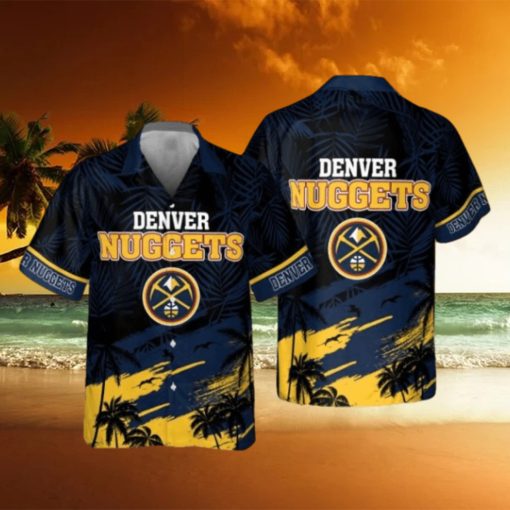 Denver Nuggets National Palm Tree Pattern Basketball Association 2023 AOP Hawaiian Shirt