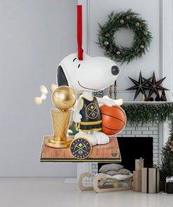 Denver Nuggets Snoopy Peanuts 2023 Nba Champions Trophy Ornament