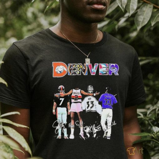 Denver Sports Teams Player Signatures Shirt