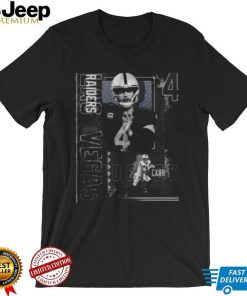 Derek Carr Football Paper Poster Raiders 2 T Shirt