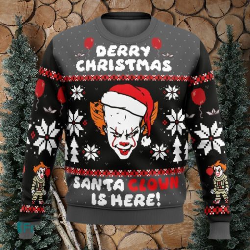 Derry Christmas Pennywise The Clown Ugly Christmas Sweaters 3D Super Hot