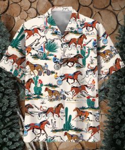 Desert Horse Harness Racing Hawaiian Shirt