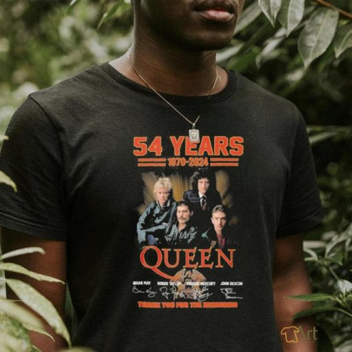 Design 54 years 1970 2024 queen thank you for the memories shirt