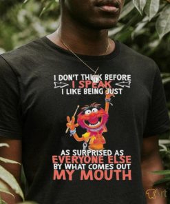 Design Animal DRUMMER I don’t think before I speak I like being just as surprised as everyone else by what comes out my mouth shirt