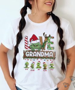 Design Grinch hat santa love Grandma baby Grinch’s merry christmas shirt