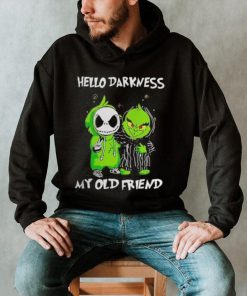 Design jack and grinch hello darkness my old friends Christmas shirt