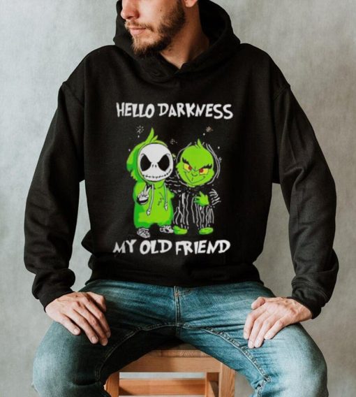 Design jack and grinch hello darkness my old friends Christmas shirt