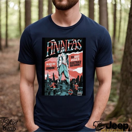 Design poster finneas london at electric ballroom on august 30 2023 shirt