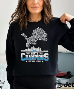 Detroit Lions 2023 Skyline North Champions Let’s Go Lions Shirt