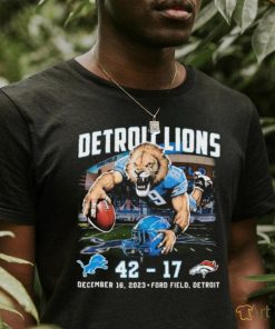 Detroit Lions Beat Denver Broncos 42 17 Finals Score Shirt