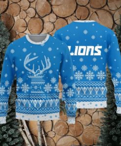 Detroit Lions Christmas Reindeer Knitted Sweater