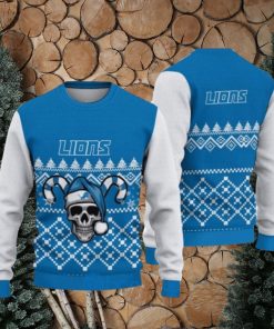 Detroit Lions Christmas Skull Halloween Ugly Christmas Sweaters