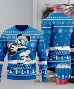 Detroit Lions Disney Mickey Ugly Christmas Sweater