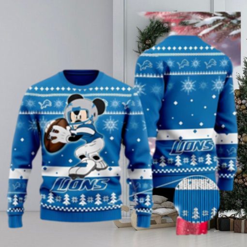 Detroit Lions Disney Mickey Ugly Christmas Sweater