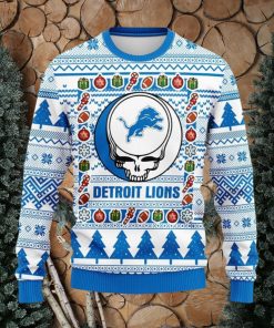 Detroit Lions Grateful Dead Ugly Christmas Sweater Sport Christmas Gift Ideas