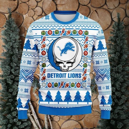 Detroit Lions Grateful Dead Ugly Christmas Sweater Sport Christmas Gift Ideas