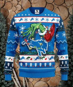 Detroit Lions Grinch Christmas Ugly Sweater