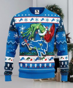 Detroit Lions Grinch Xmas Ugly Christmas Sweater Best Christmas Gift Ideas