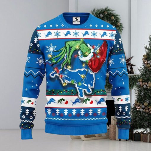 Detroit Lions Grinch Xmas Ugly Christmas Sweater Best Christmas Gift Ideas