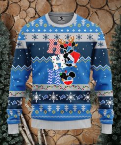 Detroit Lions HoHoHo Mickey Christmas Ugly Sweater Christmas Gift Ideas For Fans