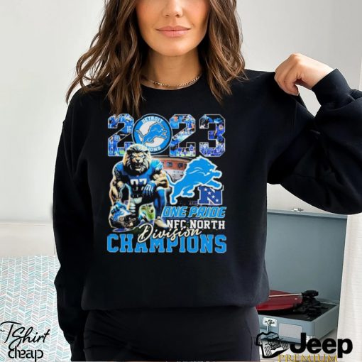 Detroit Lions Mascot 2023 One Pride NFC North Division Champions shirt