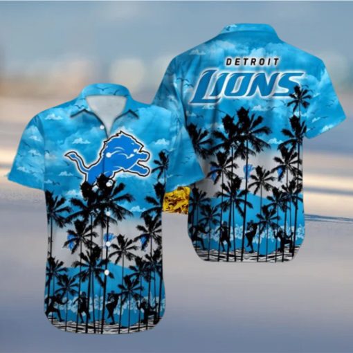 Detroit Lions Mascot Design Hawaiian Shirt