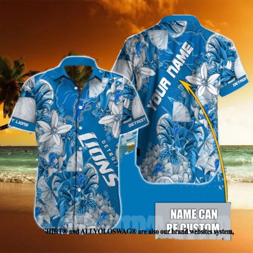 Detroit Lions NFL Classic Hawaiian Button Shirt