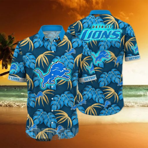 Detroit Lions NFL Flower Classic Full Print Hawaiian Shirt