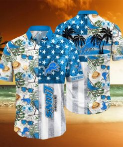 Detroit Lions NFL Flower Funny Summer Beach Pattern Aloha Hawaiian Shirt