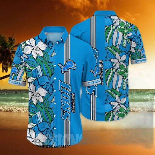 Detroit Lions NFL Flower Unisex All Over Printed Hawaiian Shirt