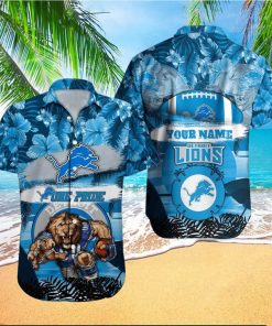 Detroit Lions NFL Hawaiian shirt Custom Name Summer Gift