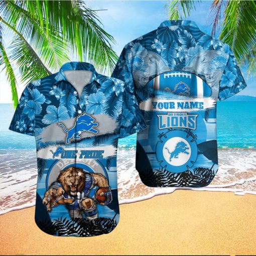 Detroit Lions NFL Hawaiian shirt Custom Name Summer Gift