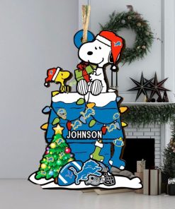 Detroit Lions NFL Snoopy Ornament Personalized Christmas 2023 Holidays