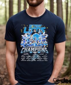 Detroit Lions NFL Team 2023 NFC North Division Champions Signatures Shirt