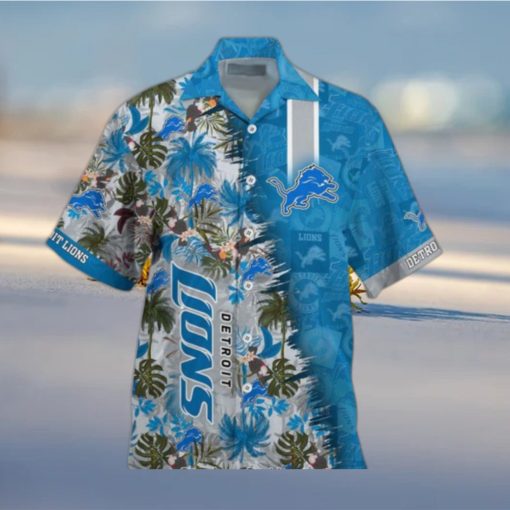 Detroit Lions NFL Team Football Beach Shirt Summer Button Down Hawaiian Shirt Fan Ever