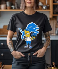 Detroit Lions NFL X Bart Simpson cartoon shirt