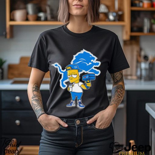 Detroit Lions NFL X Bart Simpson cartoon shirt