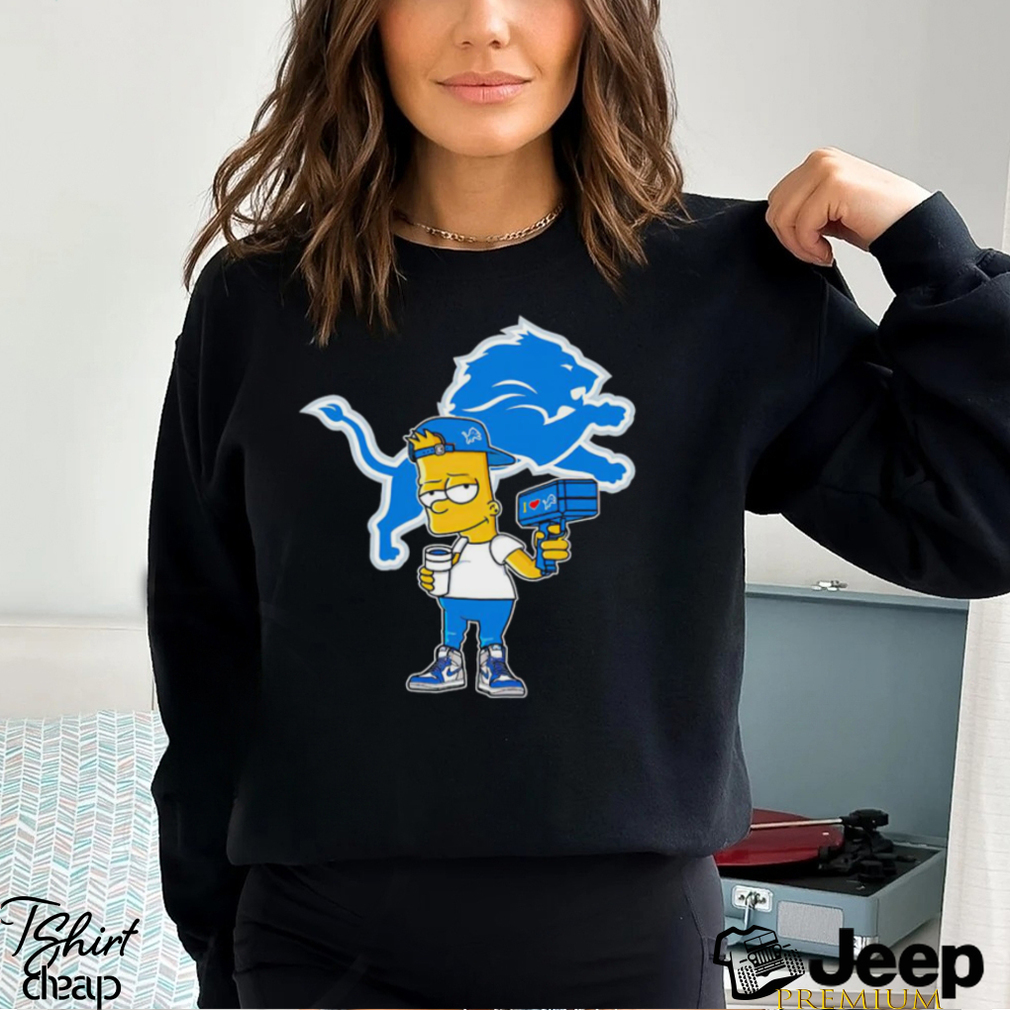 Detroit Lions NFL X Bart Simpson cartoon shirt, hoodie, sweater, long  sleeve and tank top