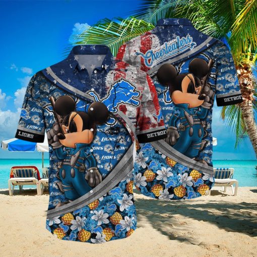 Detroit Lions NFL aloha shirt