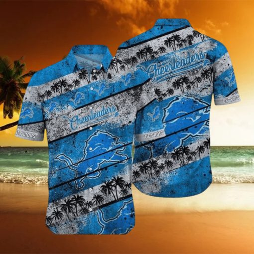 Detroit Lions Nfl Graphic Tropical Pattern Short Sleeve Summer For Fans Leobees Trending Hawaiian Shirt