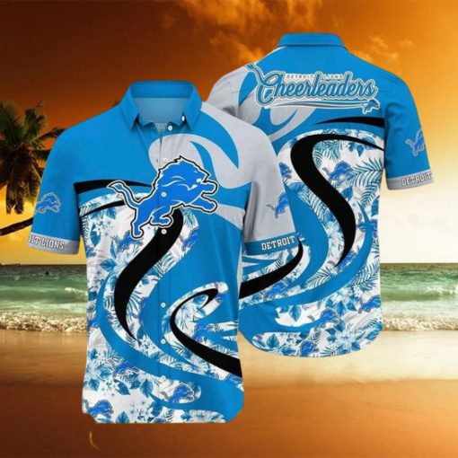 Detroit Lions Nfl Hawaii Tropical Pattern Graphic This Summer Nflem0wi Leobees Trending Hawaiian Shirt