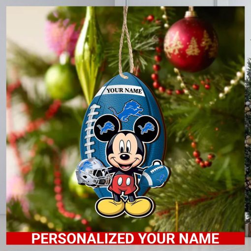 Detroit Lions Personalized Your Name Mickey Mouse And NFL Team Ornament SP161023170ID03