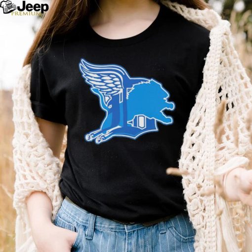 Detroit Lions Red Wings Tigers logo shirt