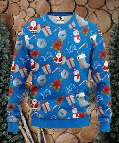 Detroit Lions Santa Claus Snowman Christmas Ugly Sweater Sport Christmas Gift Ideas