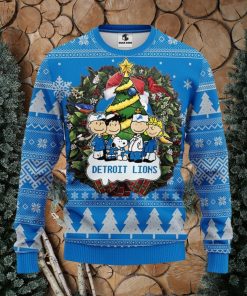 Detroit Lions Snoopy Dog Christmas Ugly Sweater Christmas Gift Ideas For Fans