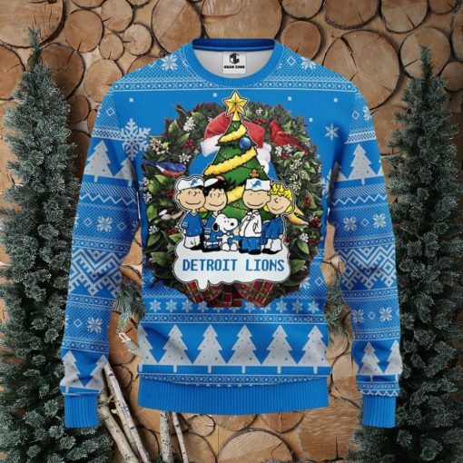 Detroit Lions Snoopy Dog Christmas Ugly Sweater Christmas Gift Ideas For Fans