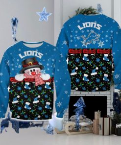 Detroit Lions Snowman Family Sweater For Men And Women Gift Holidays