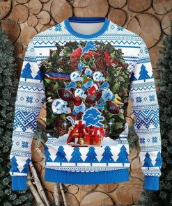 Detroit Lions Tree Ugly Christmas Ugly Sweater Christmas Gift Ideas For Fans