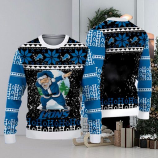 Detroit Lions Ugly Christmas Sweater Santa Claus Knitted Men And Women Gift For Fans