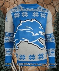 Detroit Lions Wool Holiday Sweater